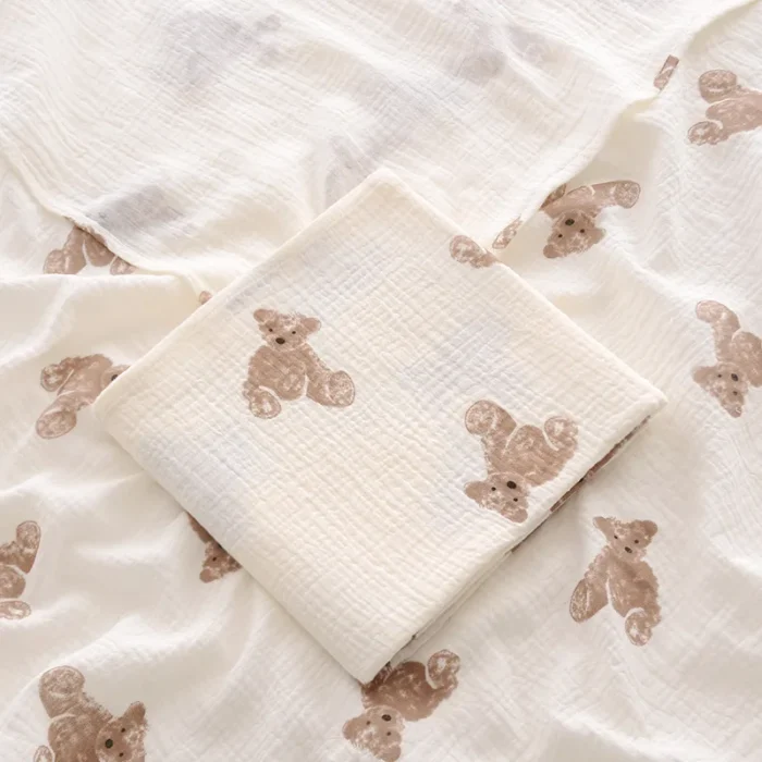 100X100cm Baby Receive Blanket for Newborn Cotton Muslin Swaddle Blanket Bedding Infant Bath Towel Baby Items Mother Kids