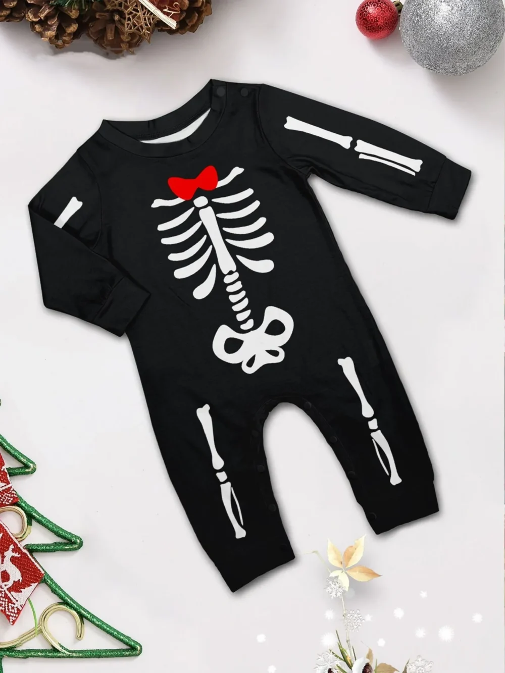 Happy Halloween Family Matching Outfits Skeleton Print Parent-child 2 Pieces Suit Sleepwear Soft Loose Pajamas Set Holiday Wear - Image 6