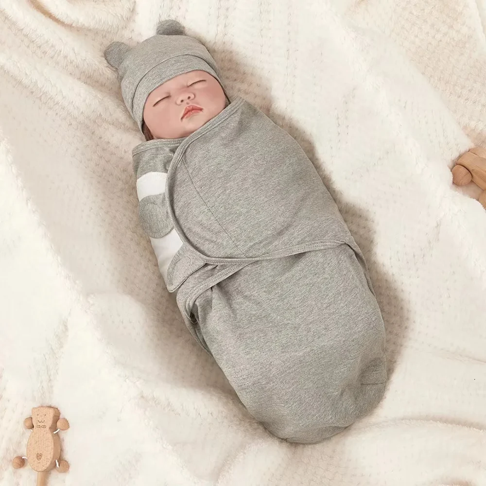 100%Cotton 0-3 Months Newborn Swaddle Sleepsack New Born Baby Swaddling Bedding