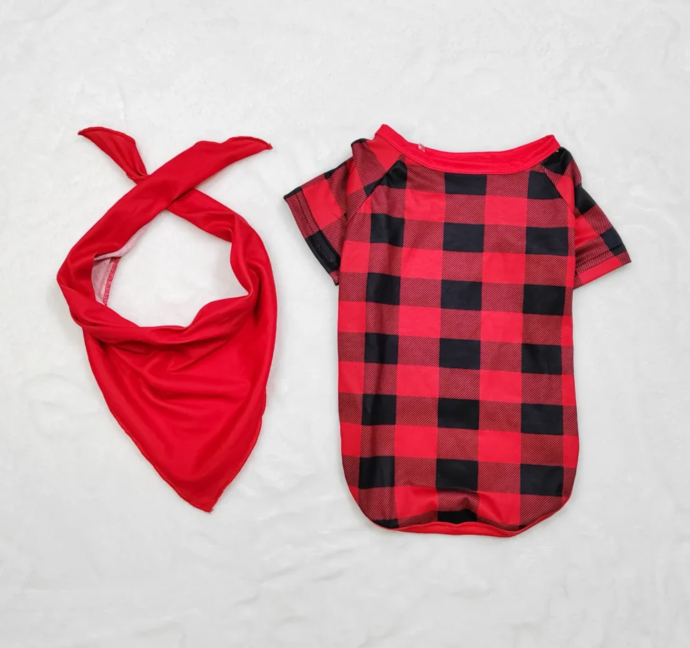 Christmas Elk Print Pajama Set，Parent-child Outfit Long Sleeve Crew Neck Top&Plaid Stripes Pants，Sleepwear & Loungewear - Image 5