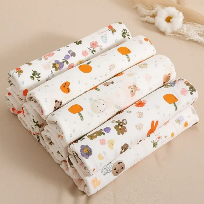 Double Layer Muslin Baby Blanket Newborn Receive Blanket Cotton Swaddling Wrap Stroller Cover Bedding Baby Items