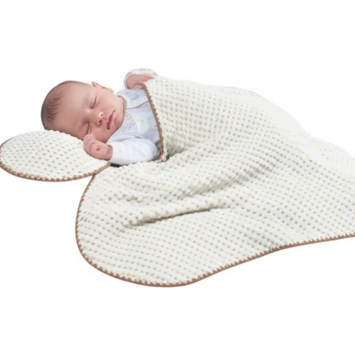 Baby Blanket Unisex Boys Girls Super Soft Crib Blanket Double Dot Lined Bed Blanket Newborn Toddler Stroller Crib Blanket